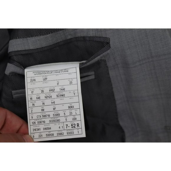 Ermenegildo Zegna sport coat men's 42R Trofeo 600 Manhattan wool silk gray plaid - Picture 15 of 16